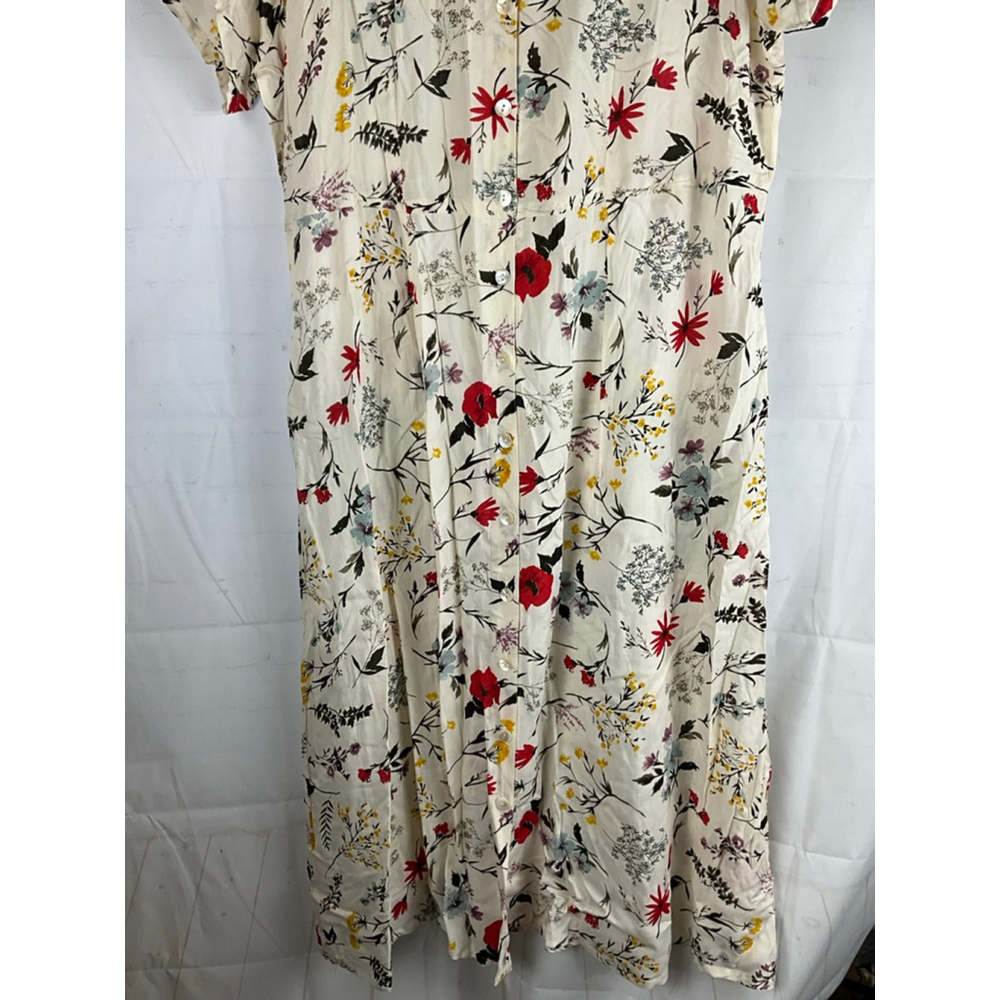 Women's CERA Floral Dress Cream/Red Size 1X - Picture 3 of 5
